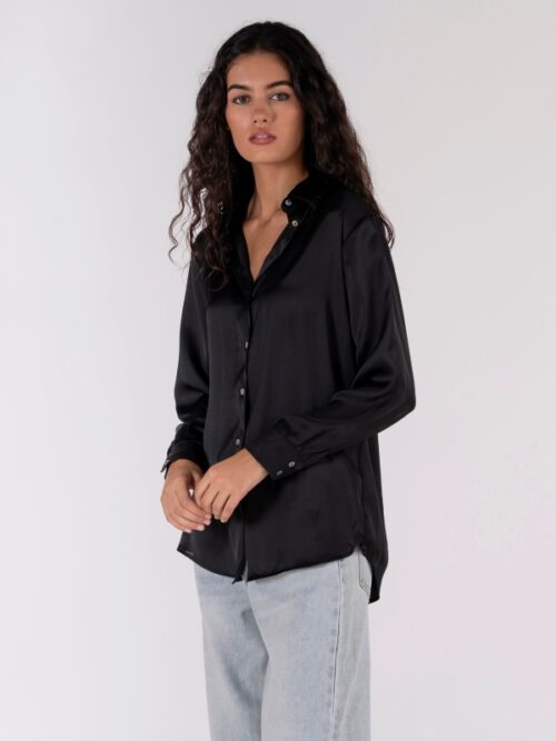 Camicia Nera Satin