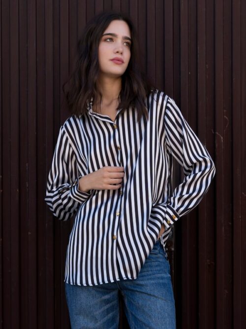 Camicia Righe Navy