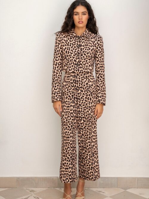 Giacca Cropped Animalier